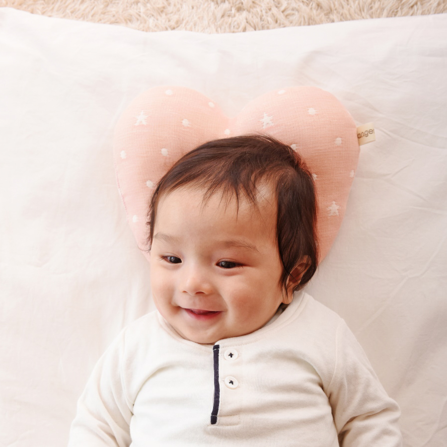 6重ガーゼ ベビー枕 ハート