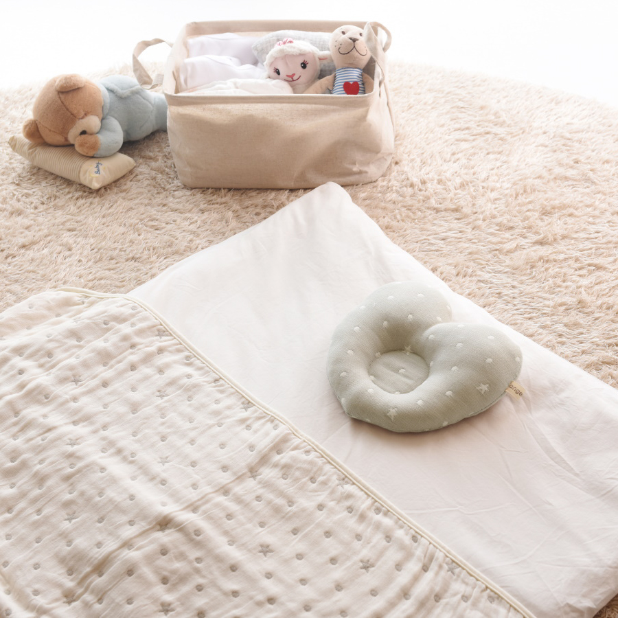 6重ガーゼ ベビー枕 ハート