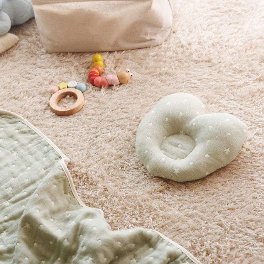 6重ガーゼ ベビー枕 ハート