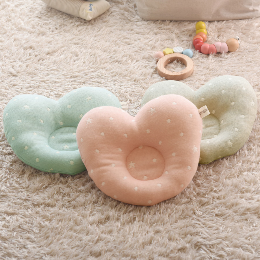 6重ガーゼ ベビー枕 ハート