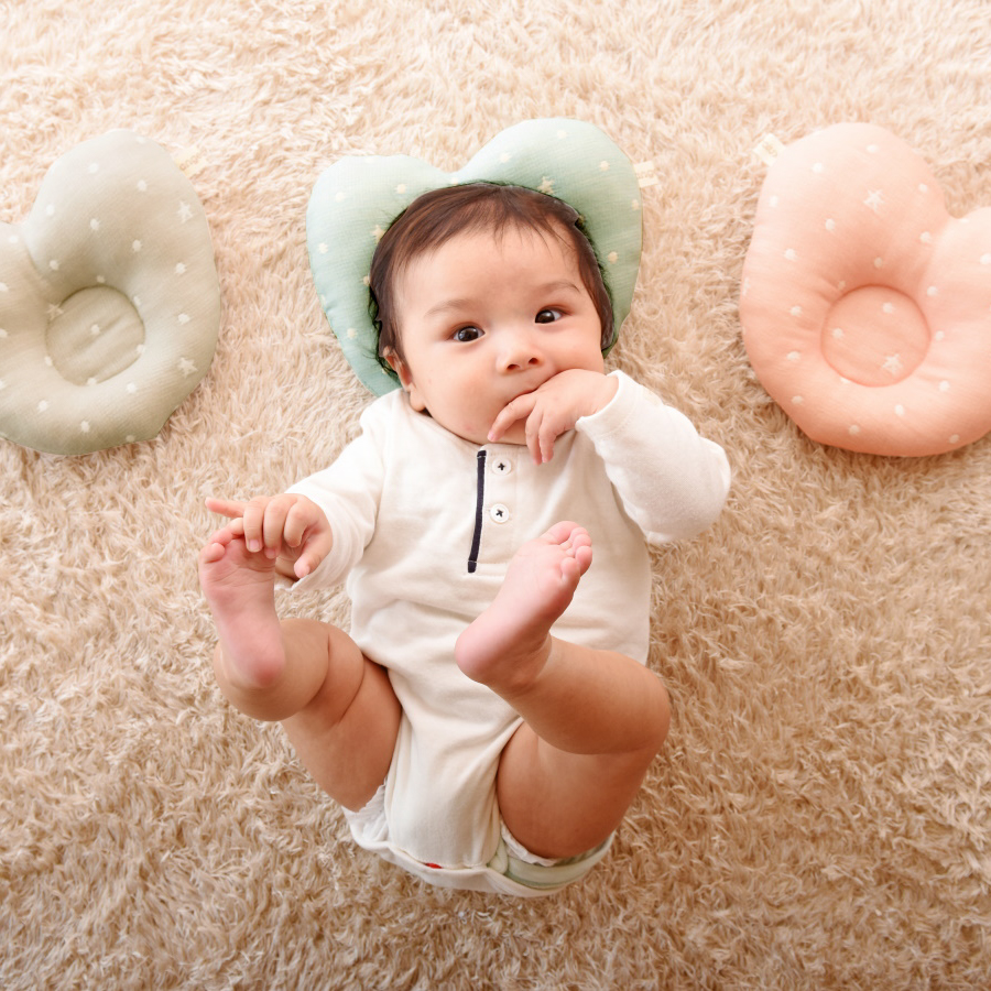 6重ガーゼ ベビー枕 ハート