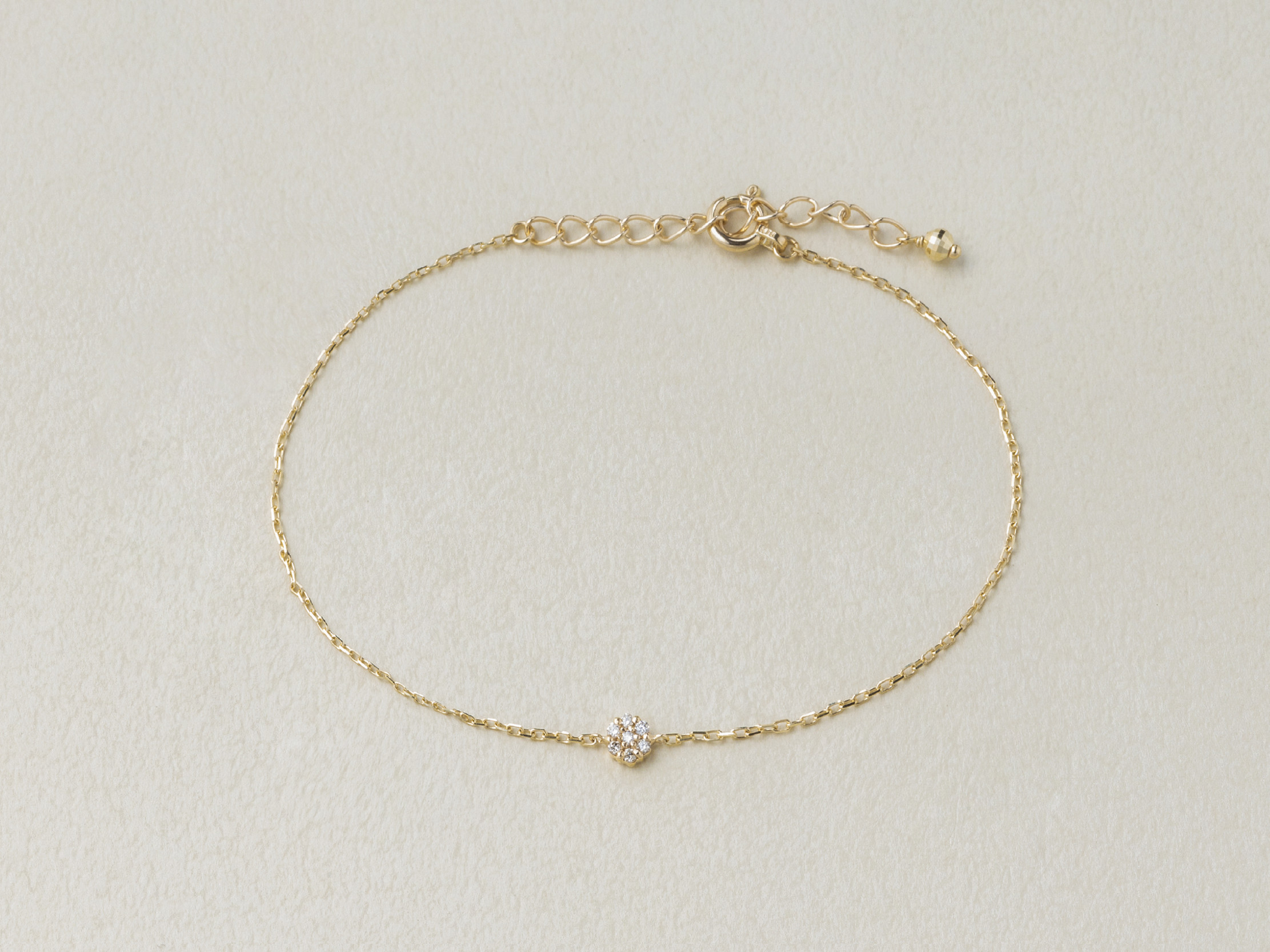 K10イエローゴールド ダイヤモンド ブレスレット