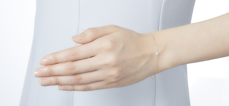 K10イエローゴールド ダイヤモンド ブレスレット