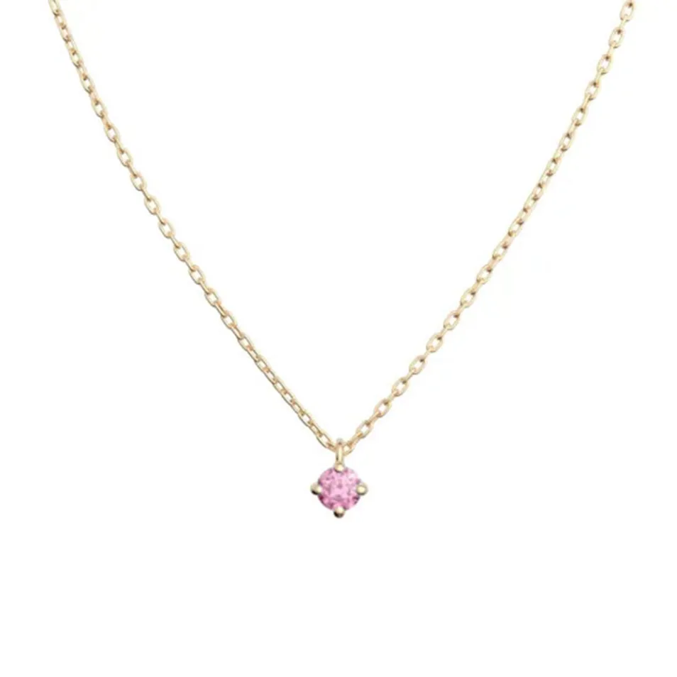 10金 0.03ct ピンクダイヤモンド ネックレス
