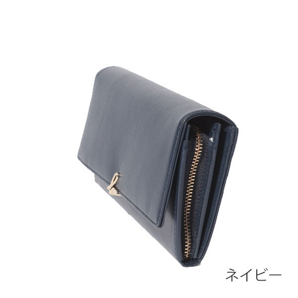 アニエスベー ボヤージュ agnesb.VOYAGE かぶせ長財布 ロゴ agne173
