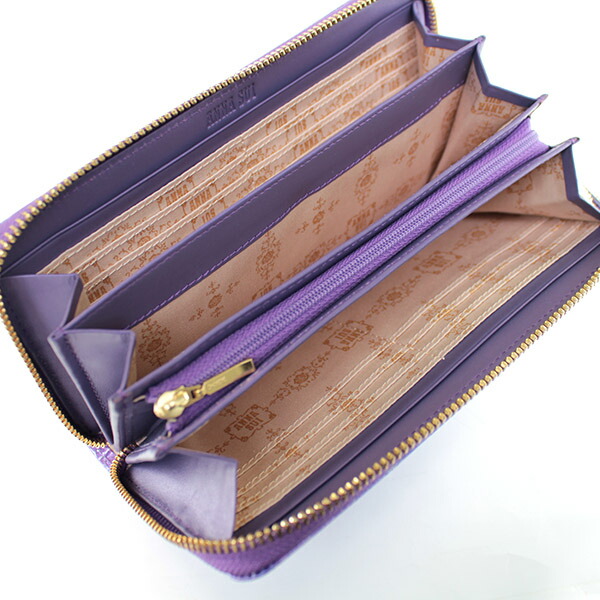 アナスイ ANNA SUI ローズハート ラウンドファスナー長財布 anna683