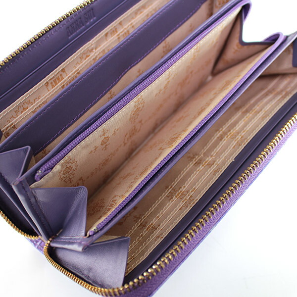 アナスイ ANNA SUI ローズハート ラウンドファスナー長財布 anna683