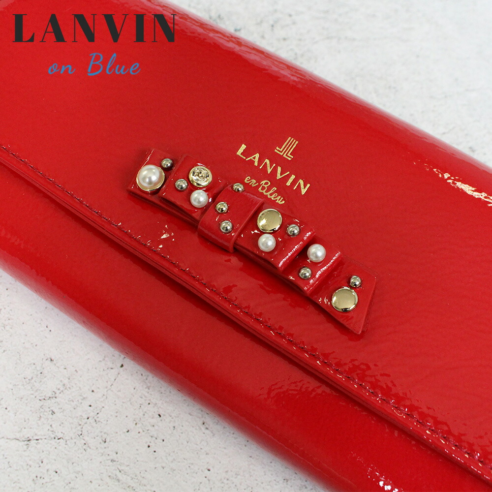 ランバンオンブルー LANVIN en Bleu クリヨン 本革フラップ長財布 lan216