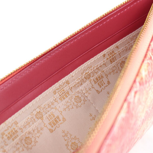 アナスイ ANNA SUI ローズハート L字ファスナー長財布 anna734