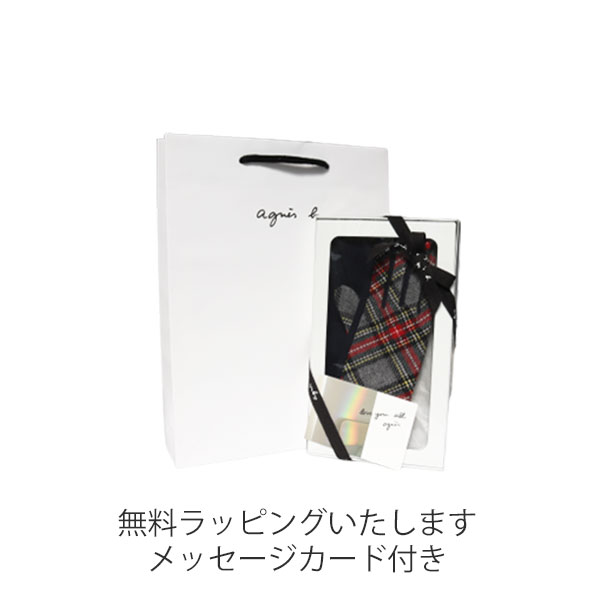 アニエスベー agnes b. タッチパネル対応手袋 チェック agneh06