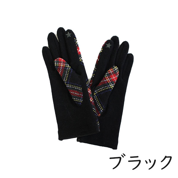 アニエスベー agnes b. タッチパネル対応手袋 チェック agneh06