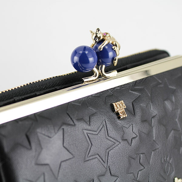 アナスイ ANNA SUI プレイングキャット がま口長財布 anna980