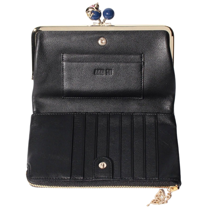 アナスイ ANNA SUI プレイングキャット がま口長財布 anna980