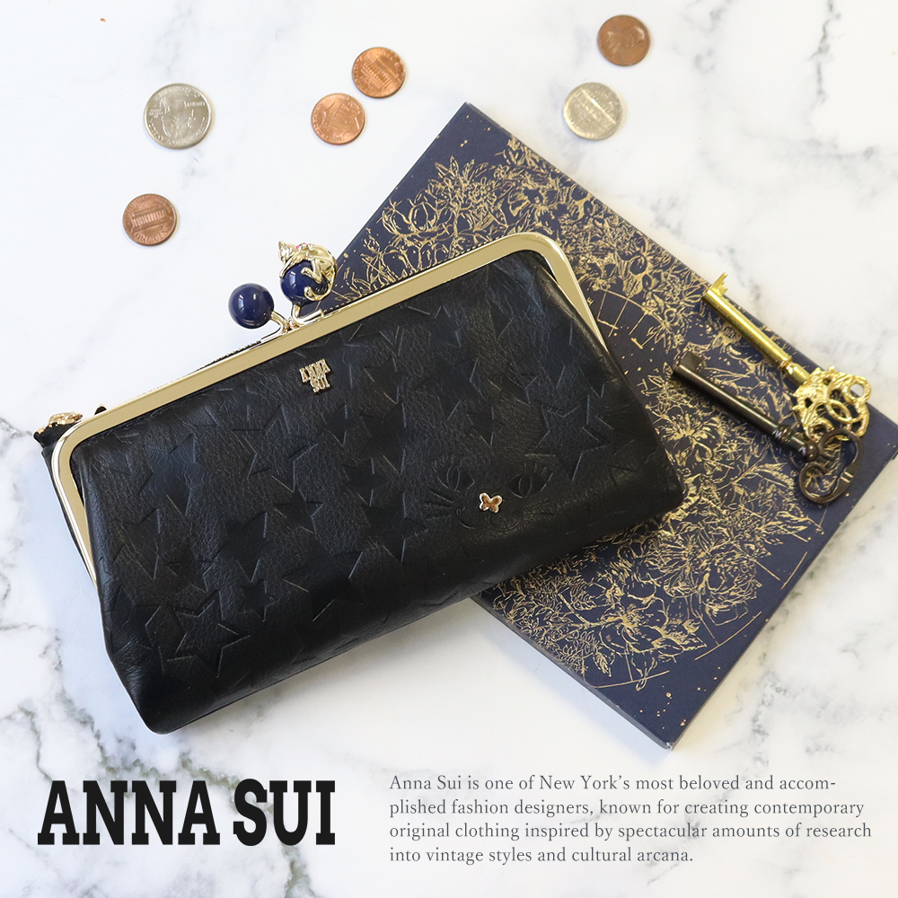 アナスイ ANNA SUI プレイングキャット がま口長財布 anna980