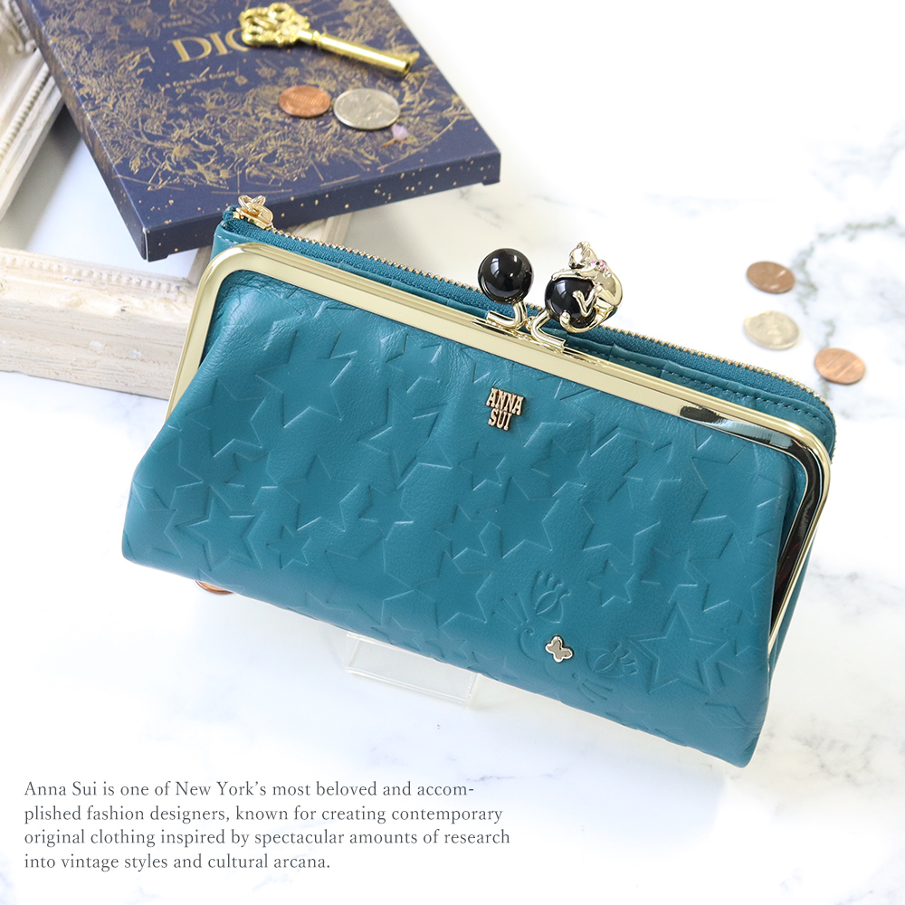 アナスイ ANNA SUI プレイングキャット がま口長財布 anna980