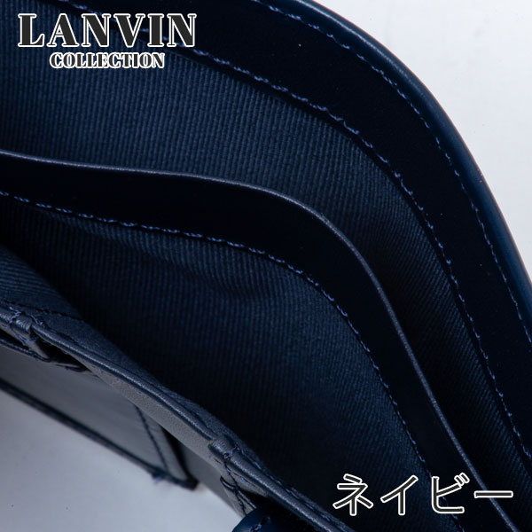 ランバン コレクション LANVIN COLLECTION メタルロゴ 二つ折り財布 lancollection23