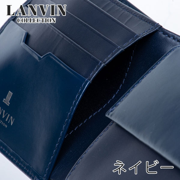 ランバン コレクション LANVIN COLLECTION メタルロゴ 二つ折り財布 lancollection23