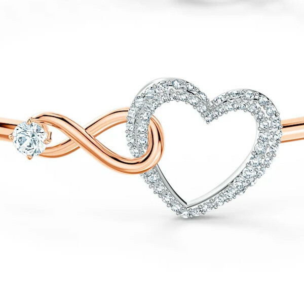 スワロフスキー SWAROVSKI インフィニティハートバングルブレスレット swaro40