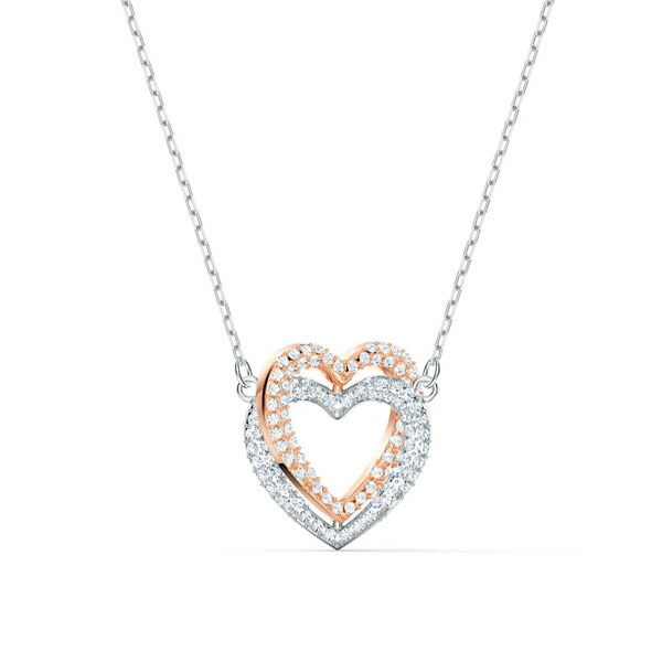 スワロフスキー SWAROVSKI ダブルハートインフィニティネックレス swaro58