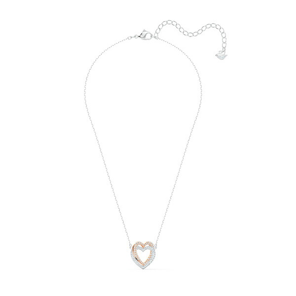 スワロフスキー SWAROVSKI ダブルハートインフィニティネックレス swaro58