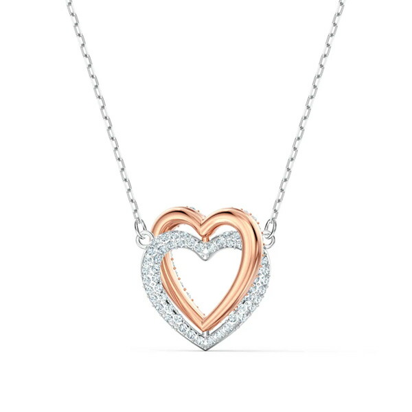 スワロフスキー SWAROVSKI ダブルハートインフィニティネックレス swaro58