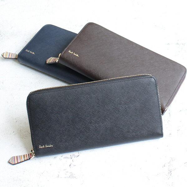 ポールスミス 長財布 ファスナー長財布 ラウンドジップ ジップストローグレイン Paul Smith por097