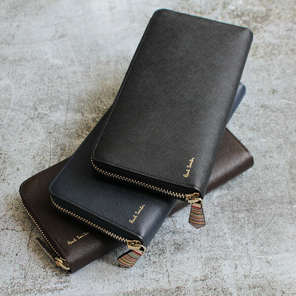 ポールスミス 長財布 ファスナー長財布 ラウンドジップ ジップストローグレイン Paul Smith por097