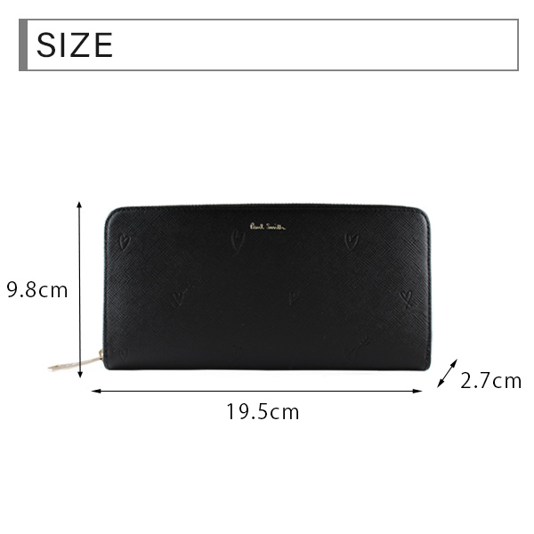 ポールスミス Paul Smith スミシーハート ファスナー長財布 pauls485