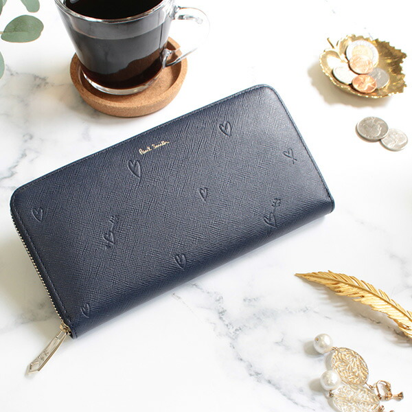 ポールスミス Paul Smith スミシーハート ファスナー長財布 pauls485