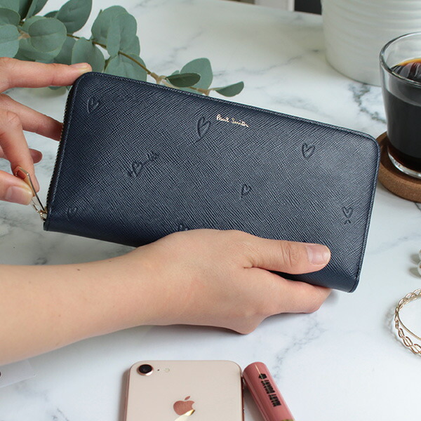 ポールスミス Paul Smith スミシーハート ファスナー長財布 pauls485