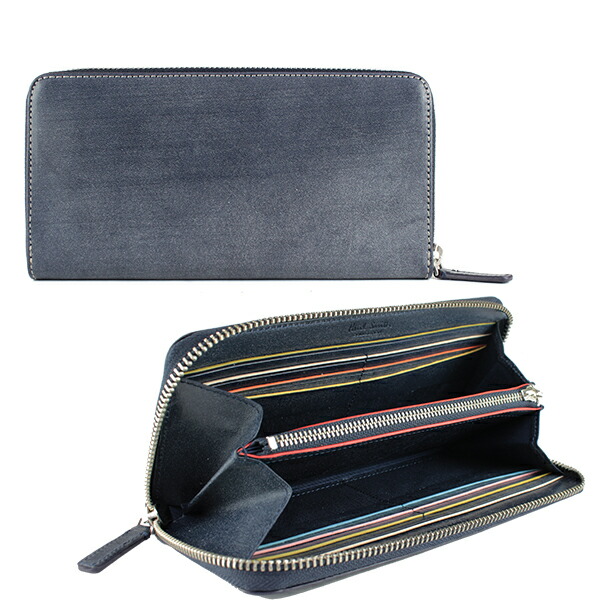 ポールスミス ファスナー 長財布　Paul Smith 送料無料   ラウンドジップ PCワックス paulscollec002