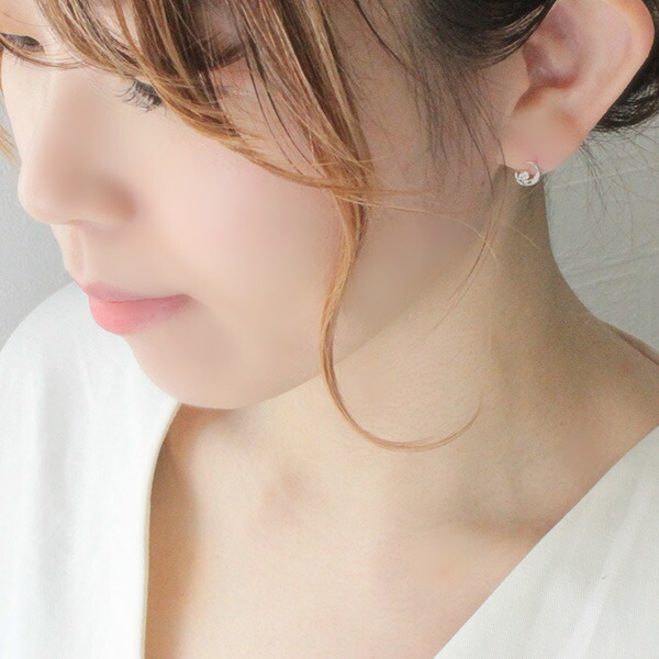STAR JEWELRY スタージュエリー ダイヤモンドシルバーピアス  月モチーフ star126