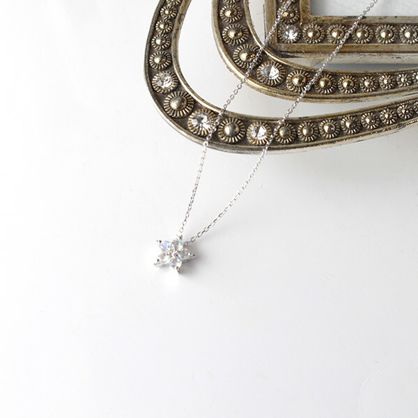 STAR JEWELRY　スタージュエリー ダイヤモンドホワイトゴールドネックレス ムーンストーン star186