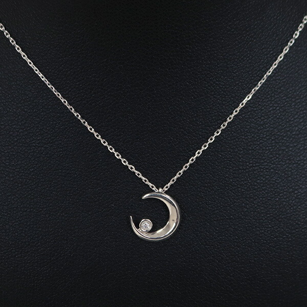 STAR JEWELRY　スタージュエリー ダイヤモンドシルバーネックレス  月 star265