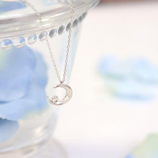 STAR JEWELRY　スタージュエリー ダイヤモンドシルバーネックレス  月 star265
