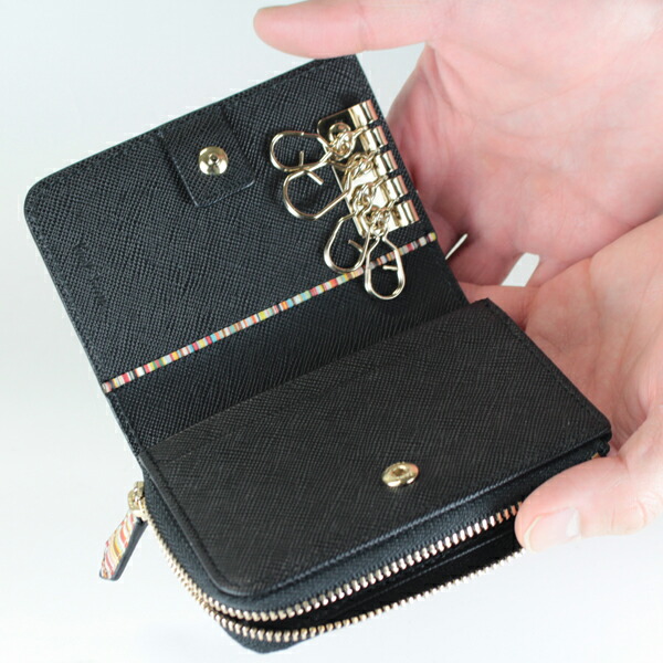 ポールスミス Paul Smith ジップストローグレイン キーケース por160
