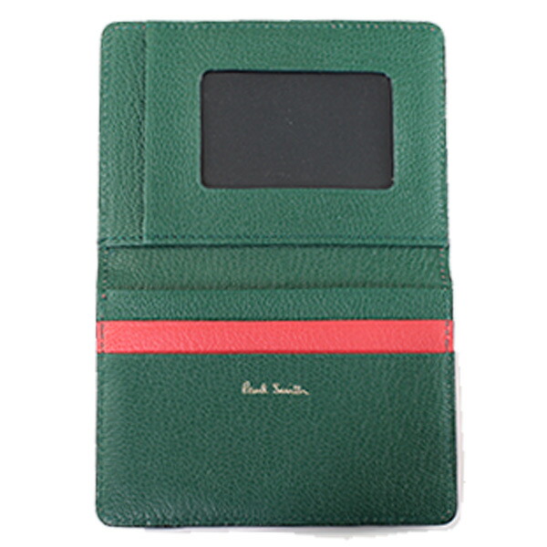 ポールスミス Paul Smith カラーブロックゴート 定期入れ レッド（コラル） pauls806