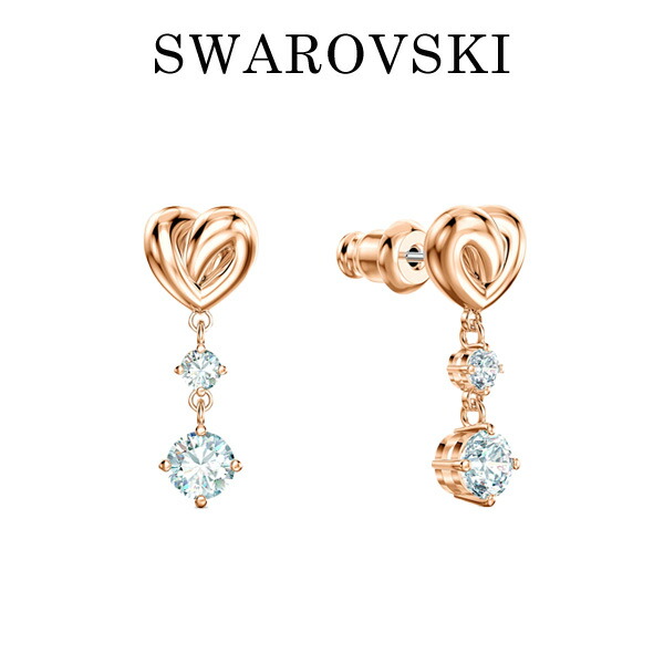 スワロフスキー SWAROVSKI ハートクリスタルピアス swaro18