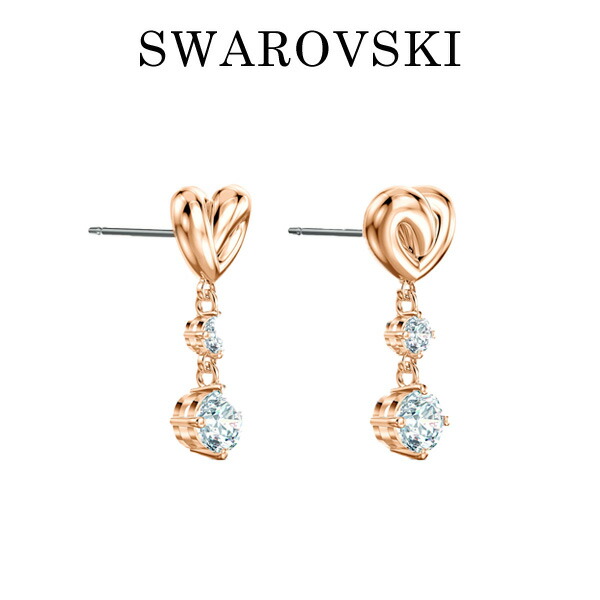 スワロフスキー SWAROVSKI ハートクリスタルピアス swaro18