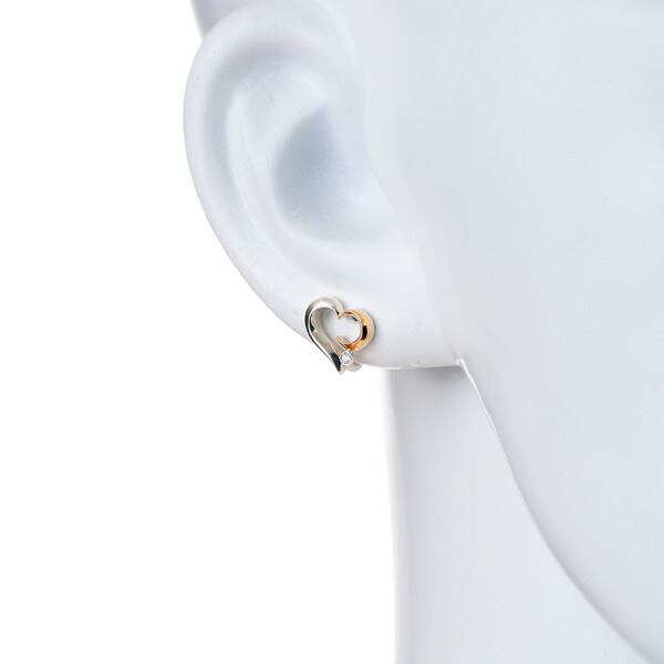 STAR JEWELRY　スタージュエリー ハートイヤリング イエロー シルバー star363