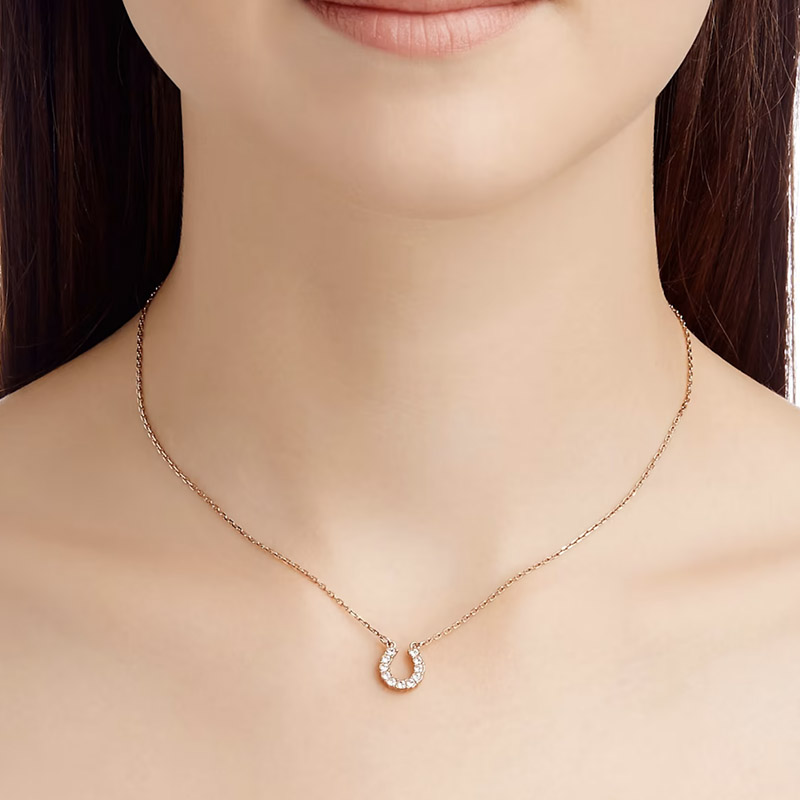 スワロフスキー SWAROVSKI ネックレス ペンダント ホワイト  蹄鉄 swaro04