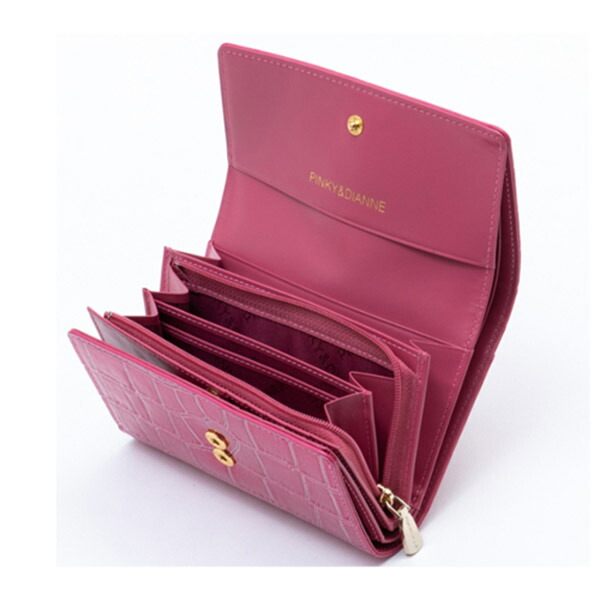 ピンキー＆ダイアン ラグジュアリークロコ 2つ折り財布 pinky379