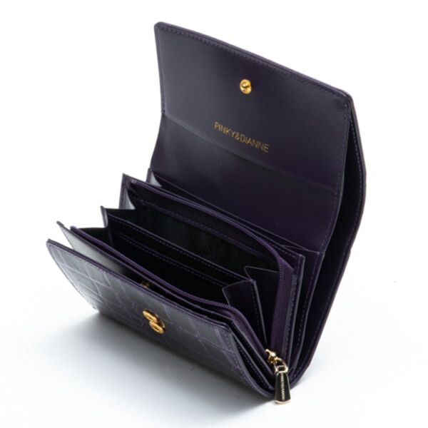 ピンキー＆ダイアン ラグジュアリークロコ 2つ折り財布 pinky379