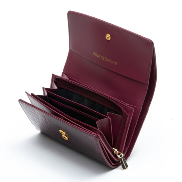 ピンキー＆ダイアン ラグジュアリークロコ 2つ折り財布 pinky379