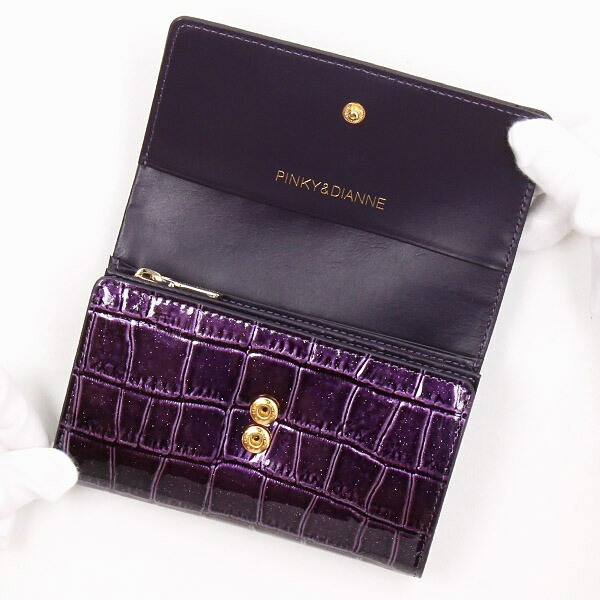 ピンキー＆ダイアン ラグジュアリークロコ 2つ折り財布 pinky379