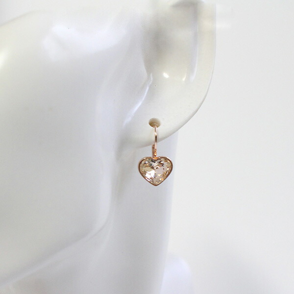 スワロフスキー SWAROVSKI ハートストーンピアス swaro12
