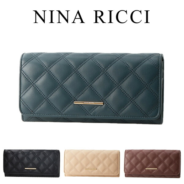 ニナリッチ NINA RICCI ルクソール キルトかぶせ長財布 ninari38