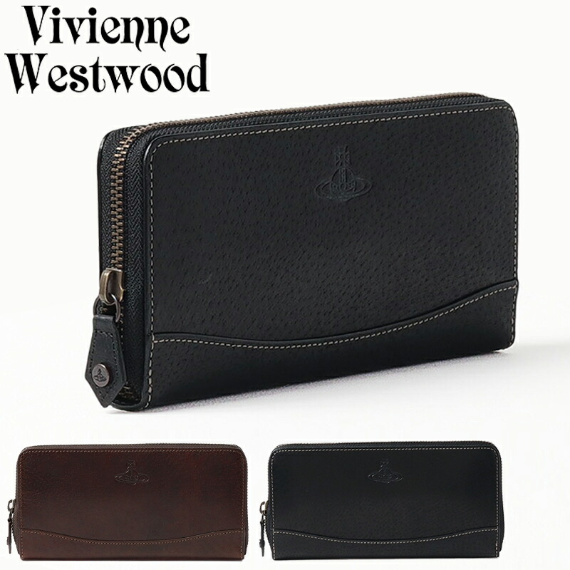 ヴィヴィアンウエストウッド Vivienne Westwood ピッグスキンラウンドファスナー長財布 vivim26