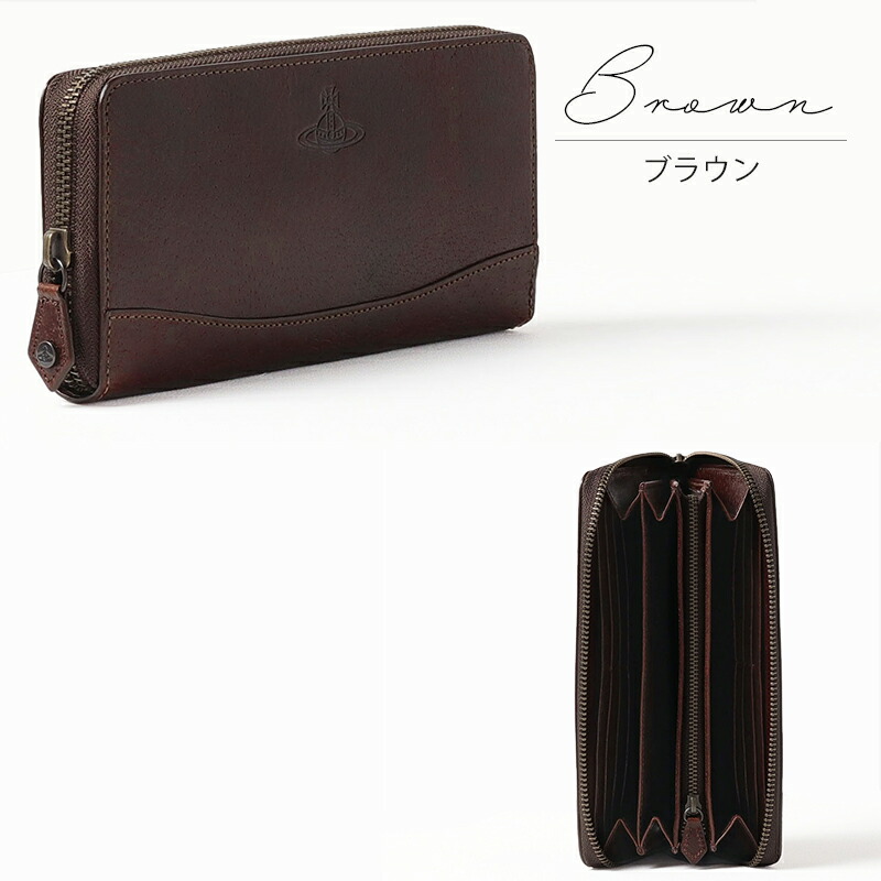 ヴィヴィアンウエストウッド Vivienne Westwood ピッグスキンラウンドファスナー長財布 vivim26