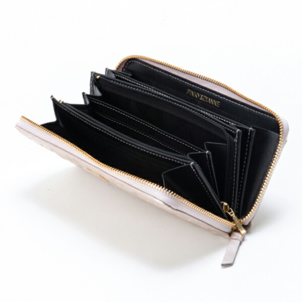 ピンキー＆ダイアン ジオメトリック ファスナー長財布 pinky393